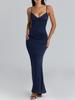 European & American Women's Spaghetti Strap Backless Bodycon Evening Gown - Sexy & Elegant Long Dress