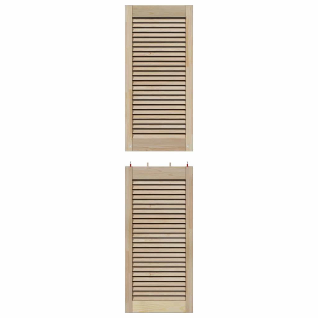 Cabinet Door Set 4 pcs Natural Finish 170 x 2.1 x 39.5 cm Solid Pine Wood
