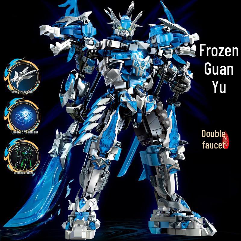 

Совместимые блоки Le Yi Lego: Игрушки для детей в виде боевых доспехов Цинлун Гуаньюй и Белый тигр Чжао Юнь