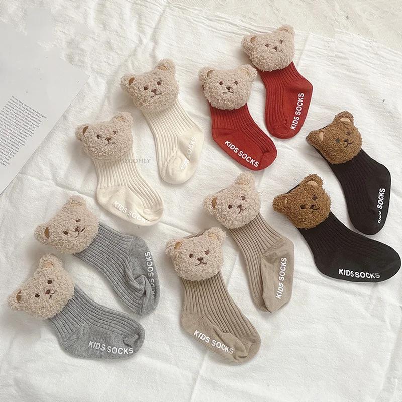 

Cute Cartoon Animal Baby Socks for Boy Girl Kids Soft Cotton Bear Anti Slip Sock Newborn Toddler Autumn Winter Children Socken XS(0-6M)