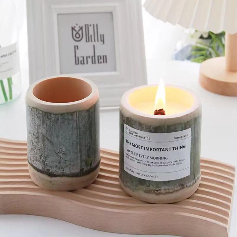 Natural Bamboo Cup Home Decoration Keys Pens Storage Creative Handmade Crafts