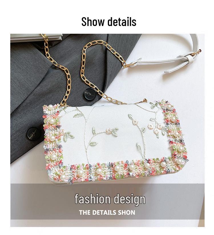 Korean Style Lace Crossbody Chain Bag for Women - Fashionable and Trendy Small Handbag