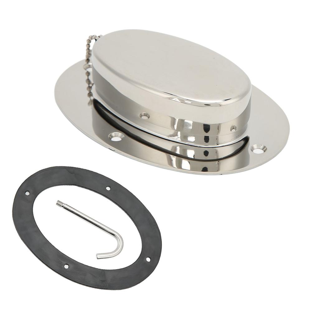 304 Edelstahl Ketten-Decksdurchführung mit Gummidichtung 6,32x4,47in Basis 4,3x2,31in Loch Marine Yacht Zubehör