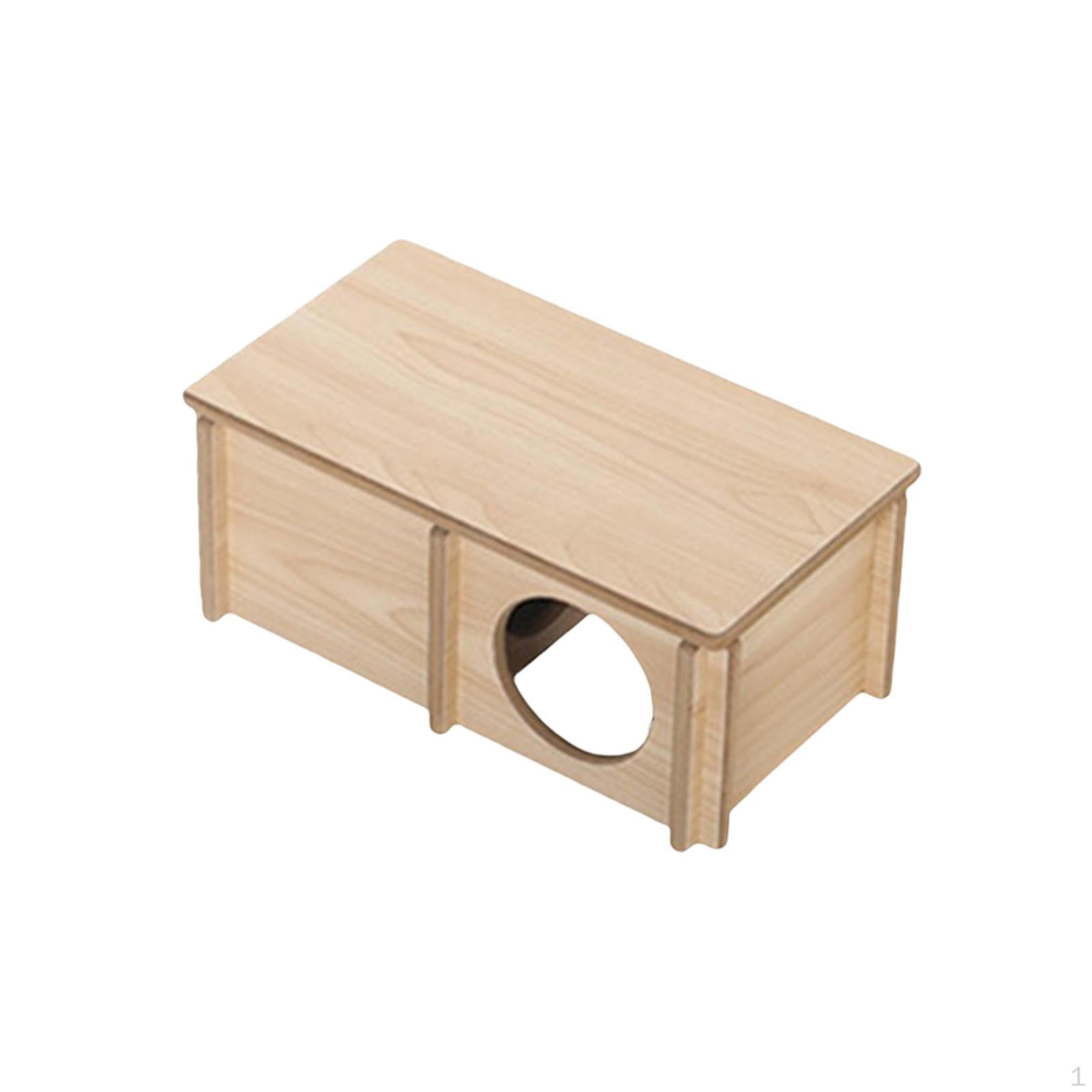 Cozy Wooden Hamster Retreat with Adjustable Roof - Small Pet Haven Two Room