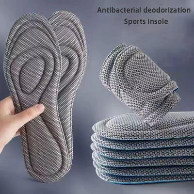 Solette ortopediche in memory foam 4D per scarpe Deodorizzazione antibatterica Nano Assorbimento del sudore Inserto Scarpe sportive Cuscinetti da corsa