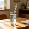 2Pcs Soccer Theme Spiral Straws, PET Reusable Curved Drinking Straws with Football Charm, World Mug Party Beverage Decor
