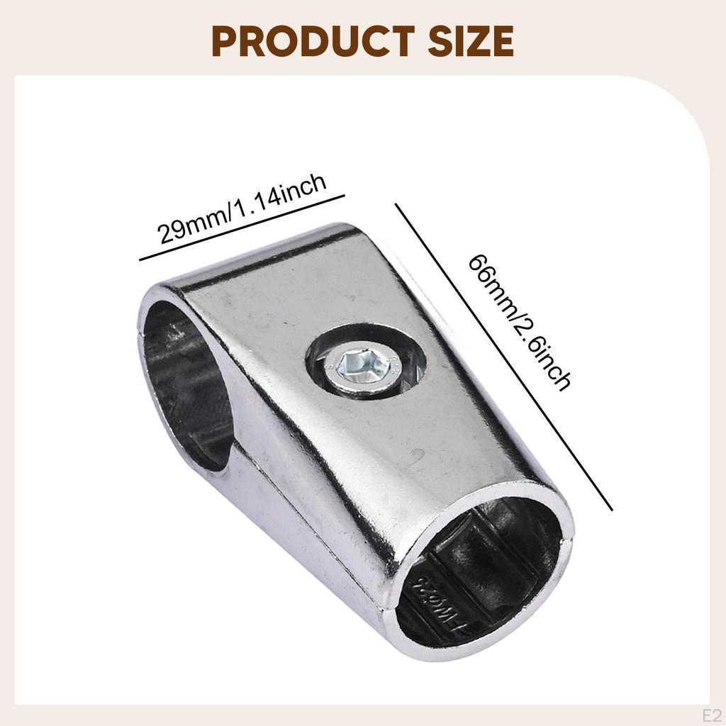 T Tube Clamp Connector Fits 1" Round Frame Fitting Two Way Joint for Shelf Fence