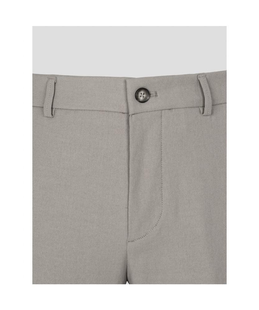 Binpolmen Linen Blend Oxford Standard Fit Pants Beige