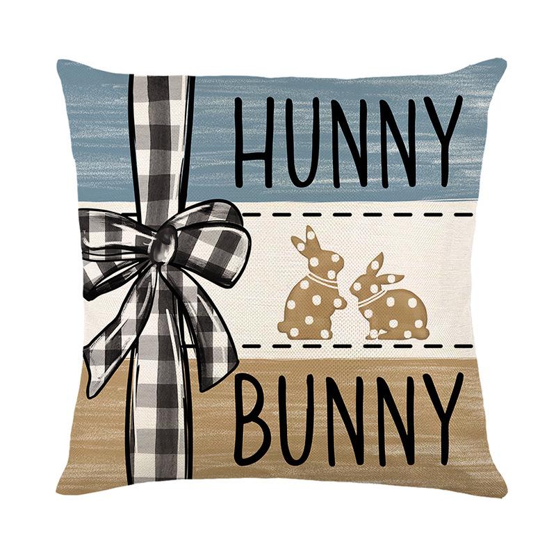 New Easter Pillow Cover Polyester Printed Living Room Sofa Decorative Cushion Cover Bedroom Pillow Cover