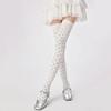 Polka Dot Knee High Socks Fashionable High Quality Spring Ladies Combed Cotton Stockings Suitable For Women'S Clothing With Gift