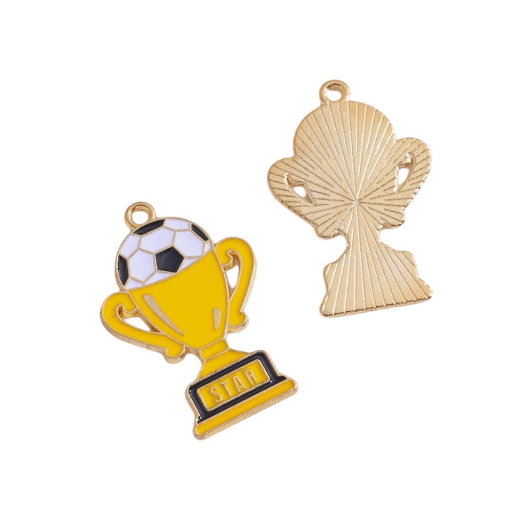 Zinc Zinc Alloy Material Football Series Pendant Enamel Design DIY Earrings Charms  DIY Jewelry