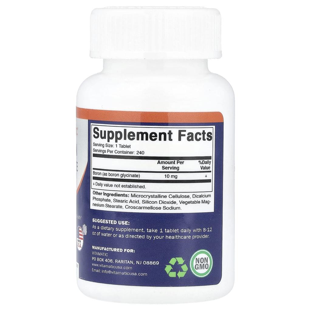 Boron Glycinate, 10Mg, 240 Tablets