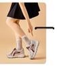 Genuine Leather 8CM Invisible Height Increasing Women's Retro Color Block Thick Sole Sports Shoes - Autumn 2025 Collection
