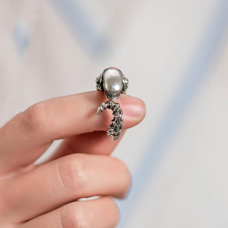 Retro Punk Inspired Open Adjustable Copper Finger Ring For Parties Weddings And Everyday Fashion Accessory