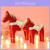 Handcrafted Wooden Horse Ornament With Colorful Painting For Housewarming And Party Use