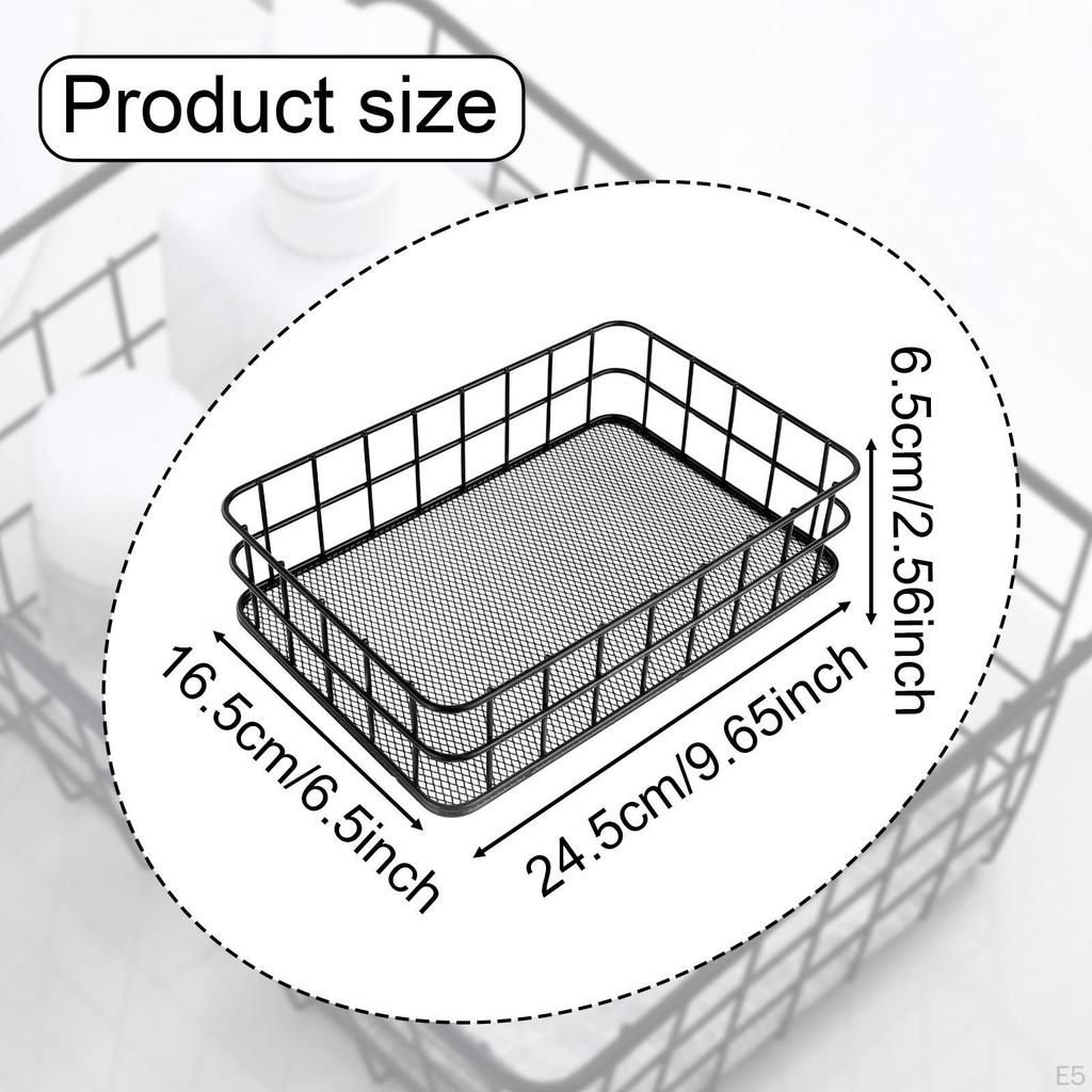 Decorative Rectangular Wire Basket for Home Storage, Ideal Garages, Laundry Rooms, And Closets.