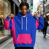 Men's Colorblock Hoodie with Pocket Casual Athletic Pullover