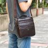 Malunte Men's Genuine Leather Crossbody Shoulder Bag - Business Casual Top Layer Cowhide