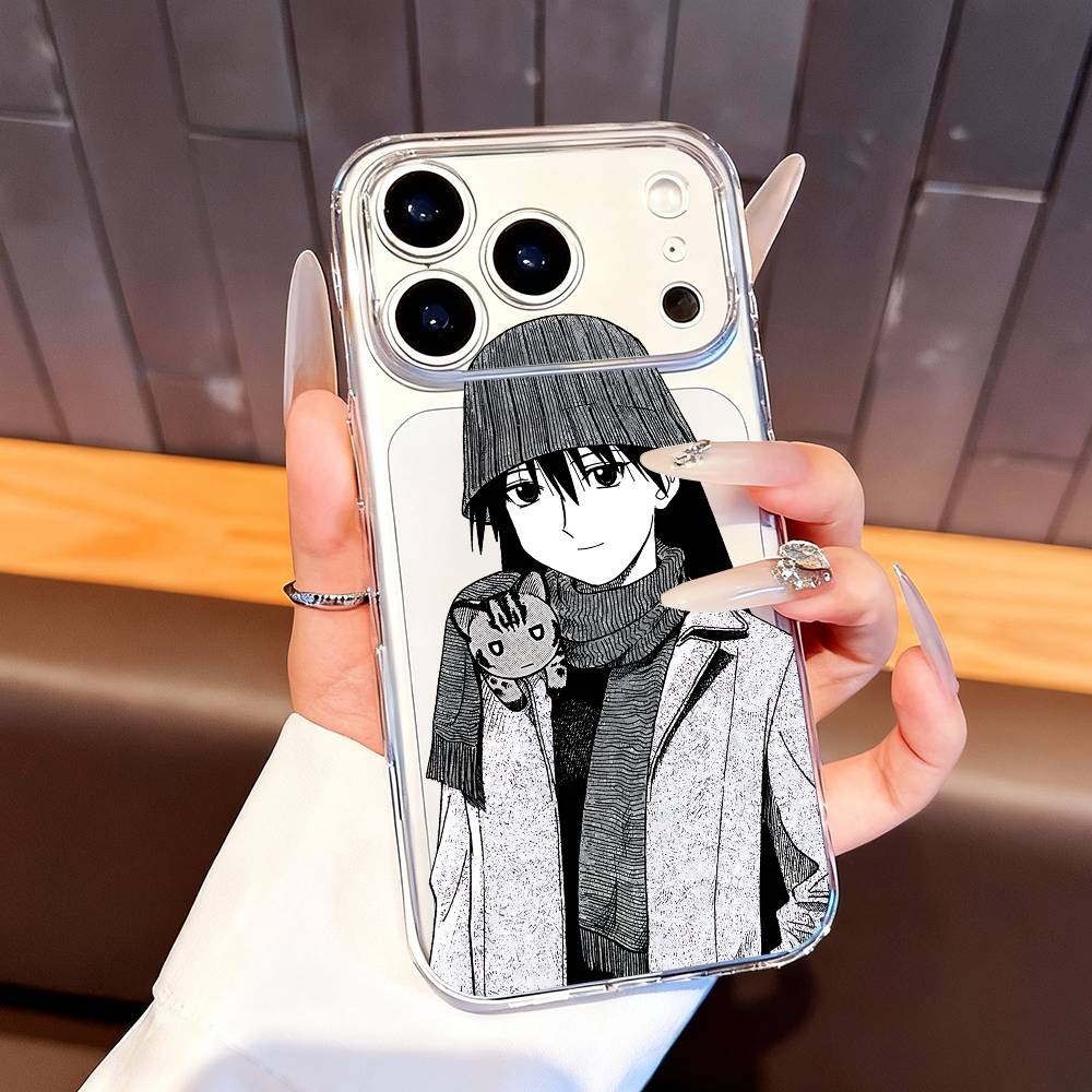 KASUGA AYUMU Azumanga Daioh Phone Case For iPhone 7,17,16,15,14,13,12,11 Pro,Max,Plus,XR,Mini,E Clear Full-coverage Soft Cover