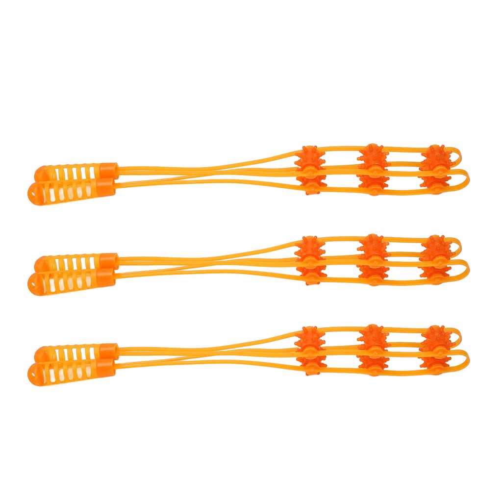 3pcs Handheld Back Massage Roller Rope Portable Reduce Soreness Portable Cellulite Self Massage Strap for Leg Waist