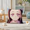 Demon Slayer Entertainment District Arc Anime Plush Pillow Cover Soft Short Plush Cushion Cover For Sofa Bedroom Home Decor