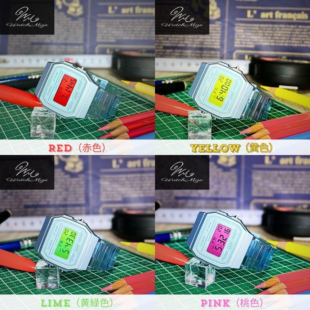 LCD Base Lime LCD Model Custom Watch Color Custom F-91WS-2JH (CASIO Base)