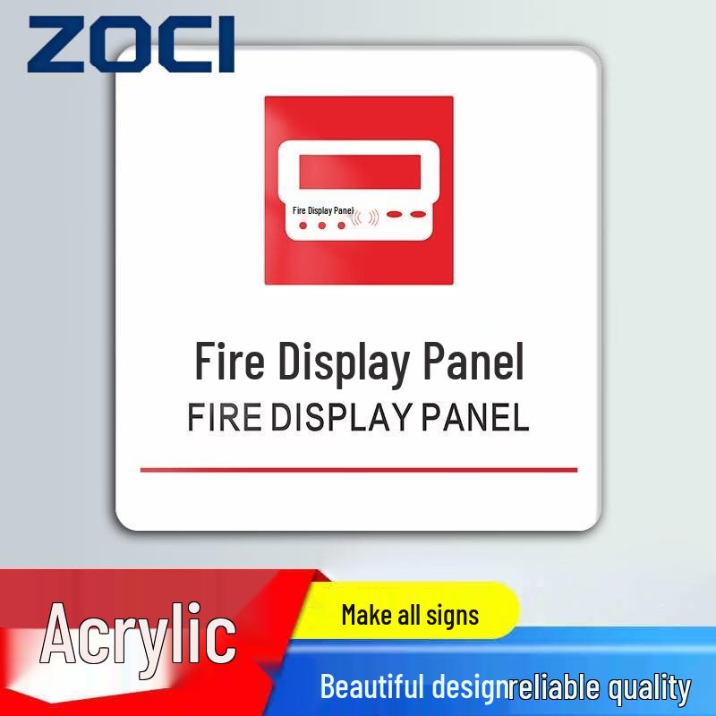 ZOCI Acrylic Fire Safety Sign 10x10cm
