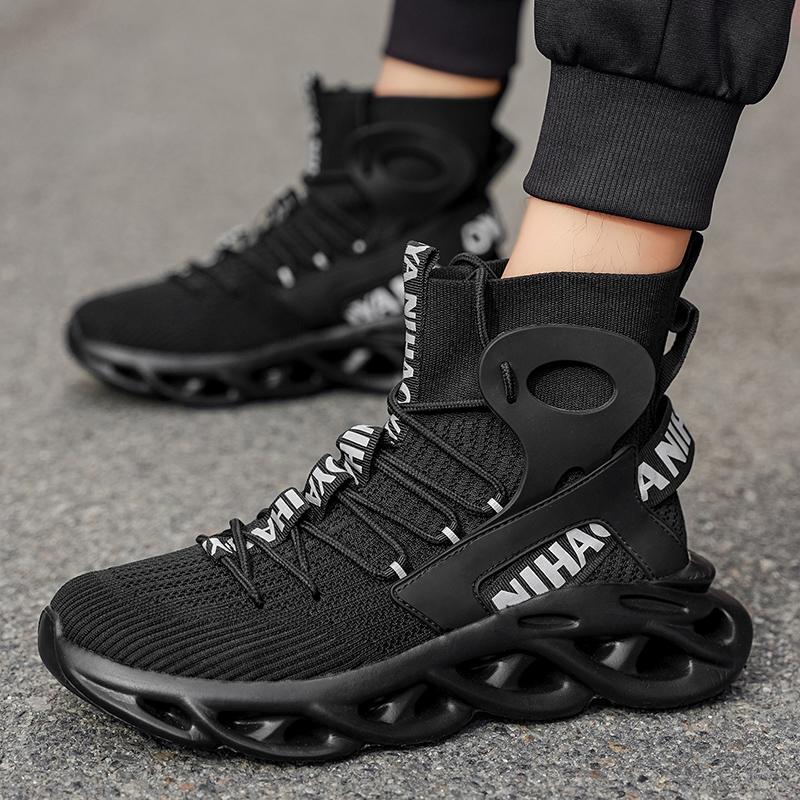 TUINANLE Tides Men Breathable High Top Tenis Sneakers Sport Running Casual Lace Up Walking Sneakers