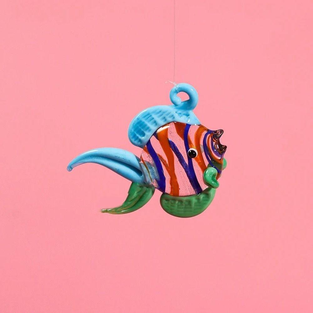 

Colorful Aquarium Fish Ornament Cute Jellyfish Pendant Clownfish Mini Figurine Home style H