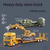 1pcs Scale-carrier Container Engineering Set Vehicle Excavator Transport Truck Model Inertial Car Education Toys Gift for Childr