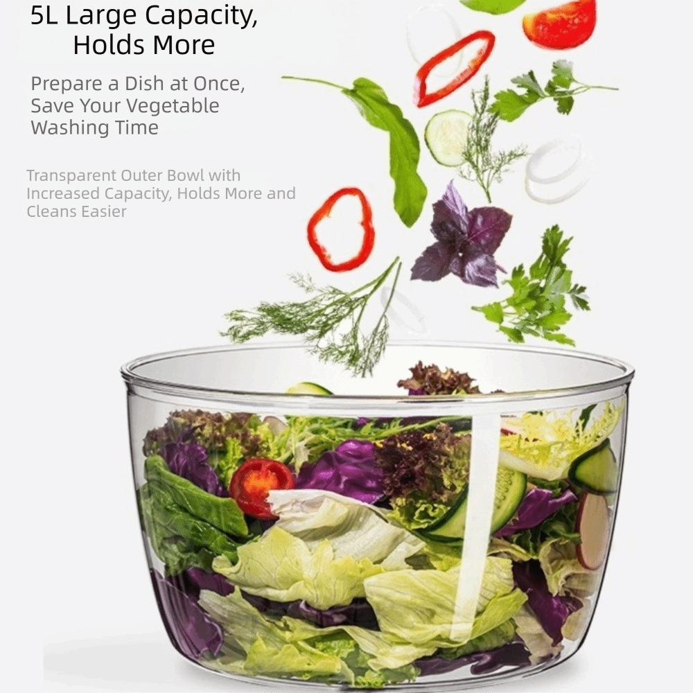 Rotating Salad Spinner Large Capacity Fruit Drain Basket Vegetable Fruit Washer  Kitchen Use