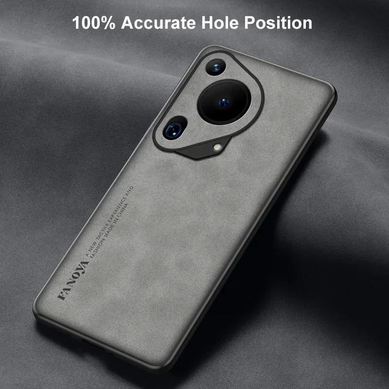 For Huawei Pura 70 Ultra Case Luxury PU Leather Phone Case For Huawei Pura 70 Pro Plus Cover Silicone Shockproof Full Protection