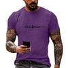 Men's Printed Graphic T-Shirt, Casual Loose Fit Short Sleeve Tee Top