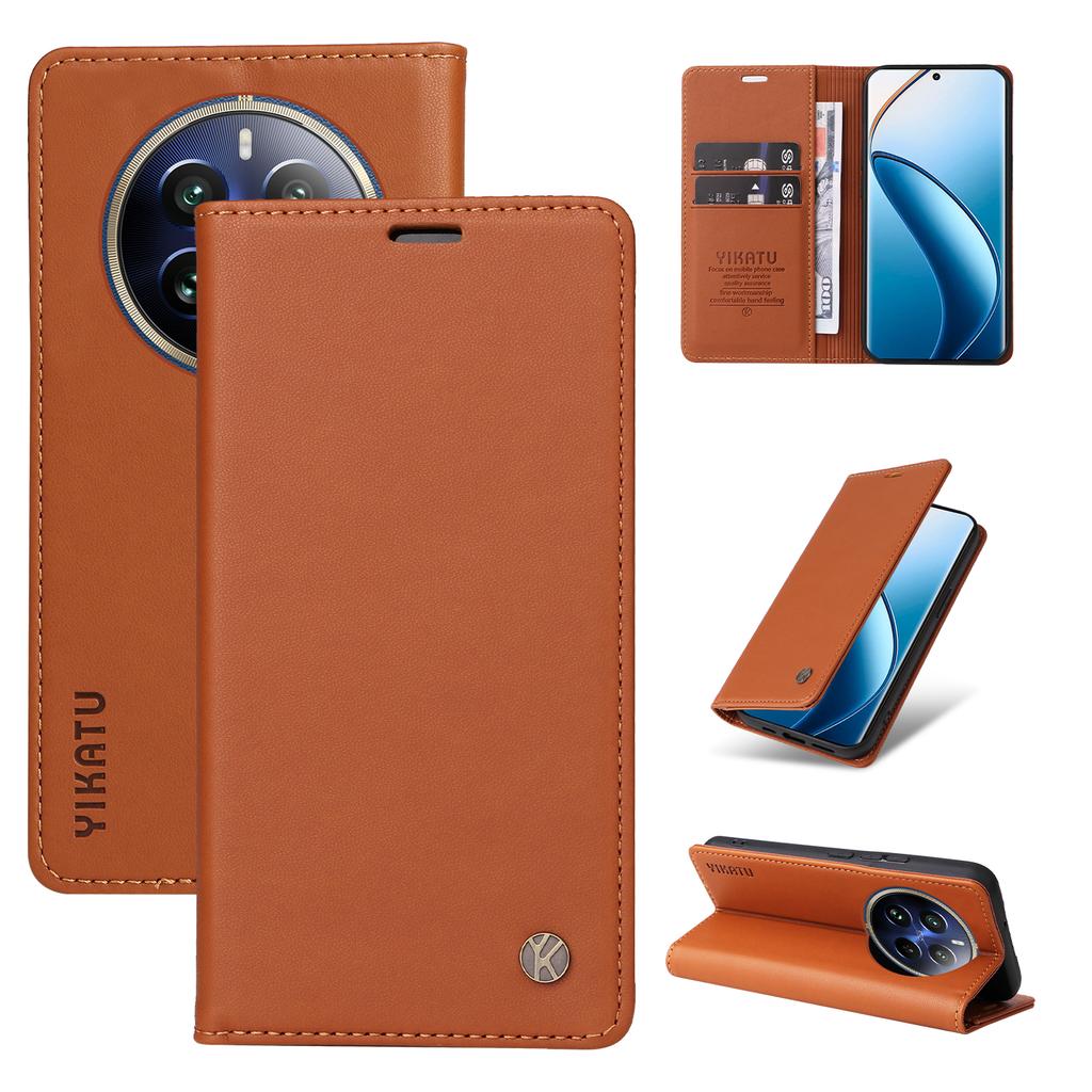 YIKATU YK-001 For Realme 12 Pro 5G/12 Pro+ 5G Wallet Case Leather Folio Flip Phone Cover