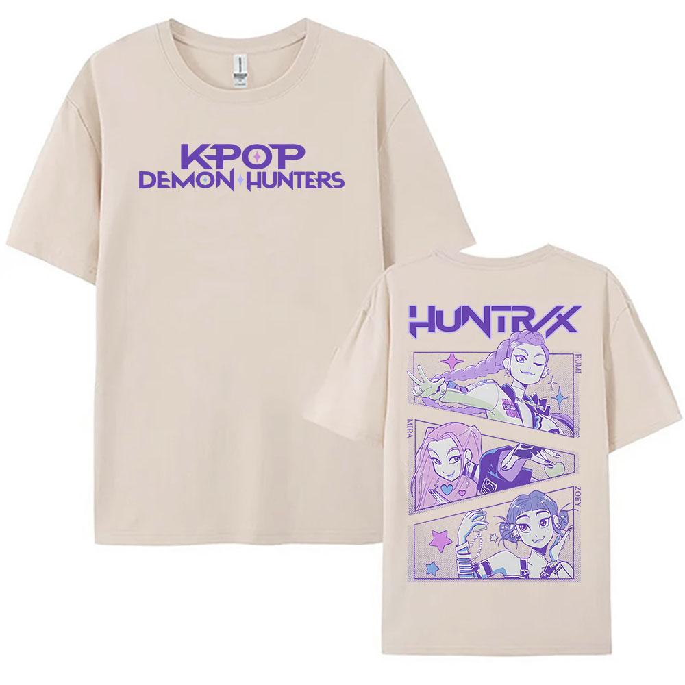 

Tees KPop Demon Hunters Huntrix T-shirt Summer Loose Unisex Streetwear Hip Hop Fashion T Shirt Film Graphic Print Tshirts 140