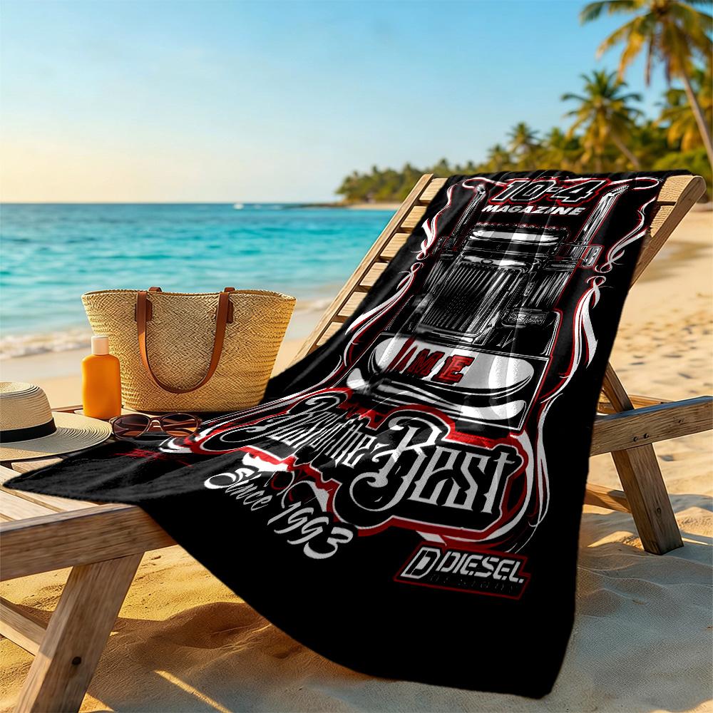 Truck Culture Classics Since 1993 Personalized Name Beach Towel Quick-Dry Soft Microfiber Portable for SwimmingBeachCamping Travel Beach AccessoriesGy