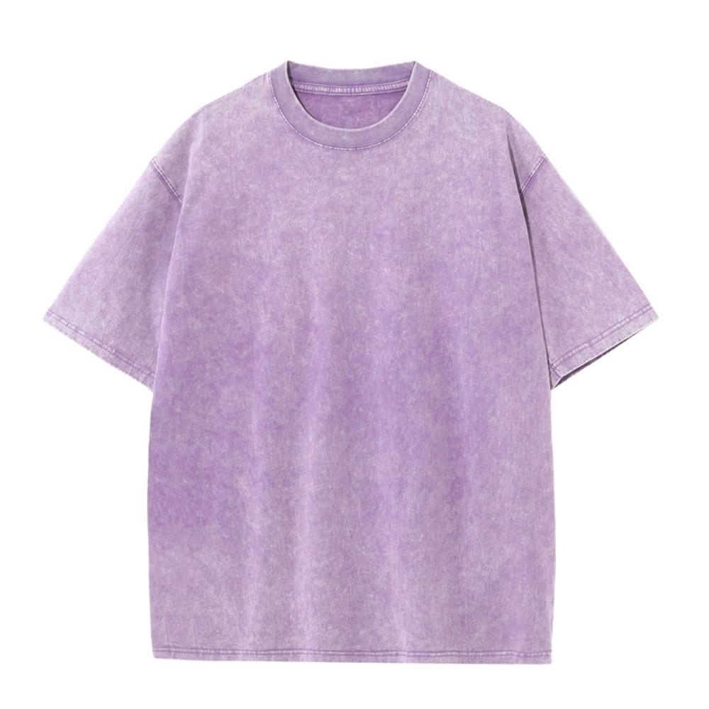 T-shirt Estiva da Uomo Vintage Lavata Oversize Manica Corta Larga Streetwear Top a Manica Corta Maglietta