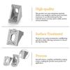 5Pcs/set Fasteners Angle Bracket 90 Degree Corner Support Bracket Durable L-Shaped Connector