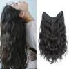 Bybrana V-shaped water ripple hair extensions black brown synthetic wig