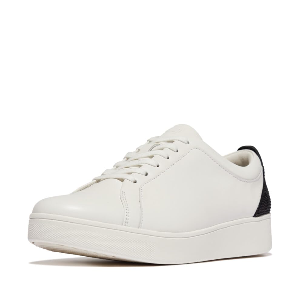FitFlop RALLY LEATHER Size cm CRYSTAL-BACKTAB SNEAKERS, Women's, Black, 22.0 (Used)