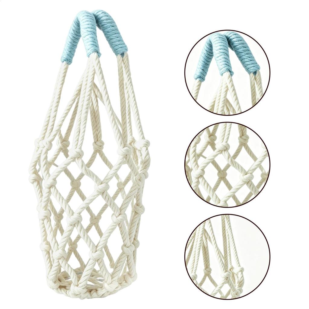 1PC Portable Coffee Cup Bag Hollow Out Bottle Bag Carrier Mugs Bag Foldable Water Bottle Bags Woven Net Bag Cup Cover