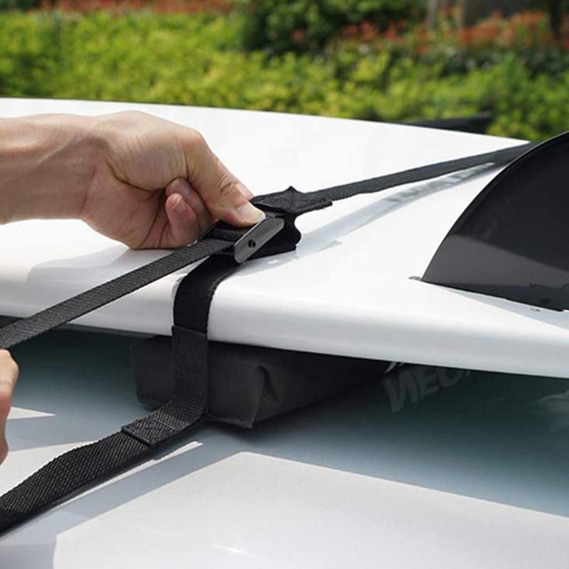 2pcs Black Straps Tie Down Strap Strong Ratchet Belt Luggage Bag Cargo Lashing with Metal Buckle 300cm*2.5cm for Car RV Kayak