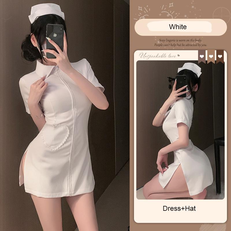 Japanese Nurse Uniform Halloween Cosplay Costume Women Sexy Lingerie Nightdress Maid Role Play Outfit Sweet Nurse Suit Nightwear