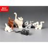 5pcs/lot MOC Bricks Animal White Black Little Small Cat 6175px1 Educational DIY Building Blocks Toys for children Xmas Gifts