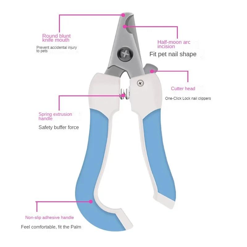 Pet Cat Dog Professional Nail Clipper Cutter with Sickle Stainless Steel Grooming Scissors Clippers for Pet Claws Dog Supplies