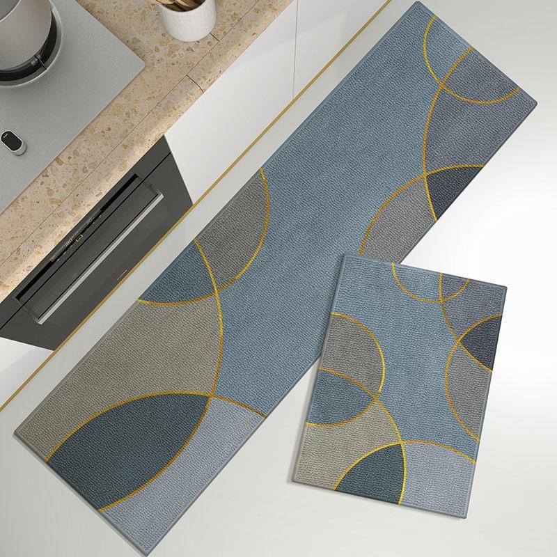 Tapis pour Tapis de Sol de Cuisine Long Tapis de Pieds Tapis Gris Tapis de Couloir Tapis Décoration de Maison Vintage Tapis Anti-salissures