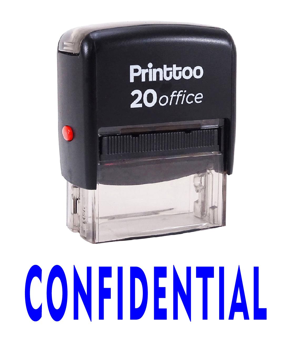 

Printtoo CONFIDENTIAL Self Inking Rubber Stamp Office Stationary Custom 14 mm x 38 mm (Approx) синій