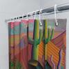 Desert Cactus Shower Curtain Southwestern Landscape Nature Decor Western Bathroom Set Artistic Home Decor Vintage Rustic Room