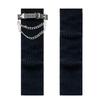 Ribbed Knitted Boot Toppers Covers with Heart Chain Leather Belt Harajuku Gothic Punk Leg Warmers Scrunch Long Socks