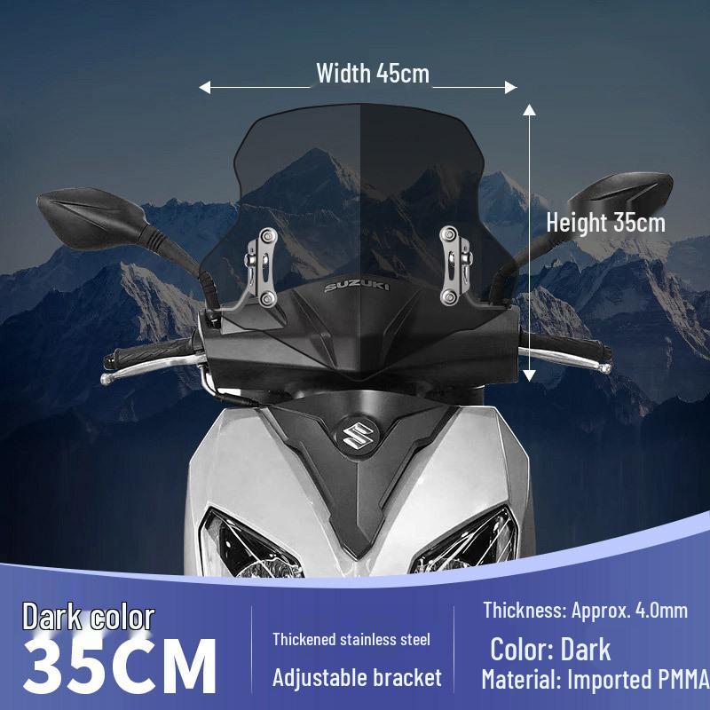 Windshield Glass for Suzuki UY125, Haojue AFR, and Qianjiang Hong Scooters